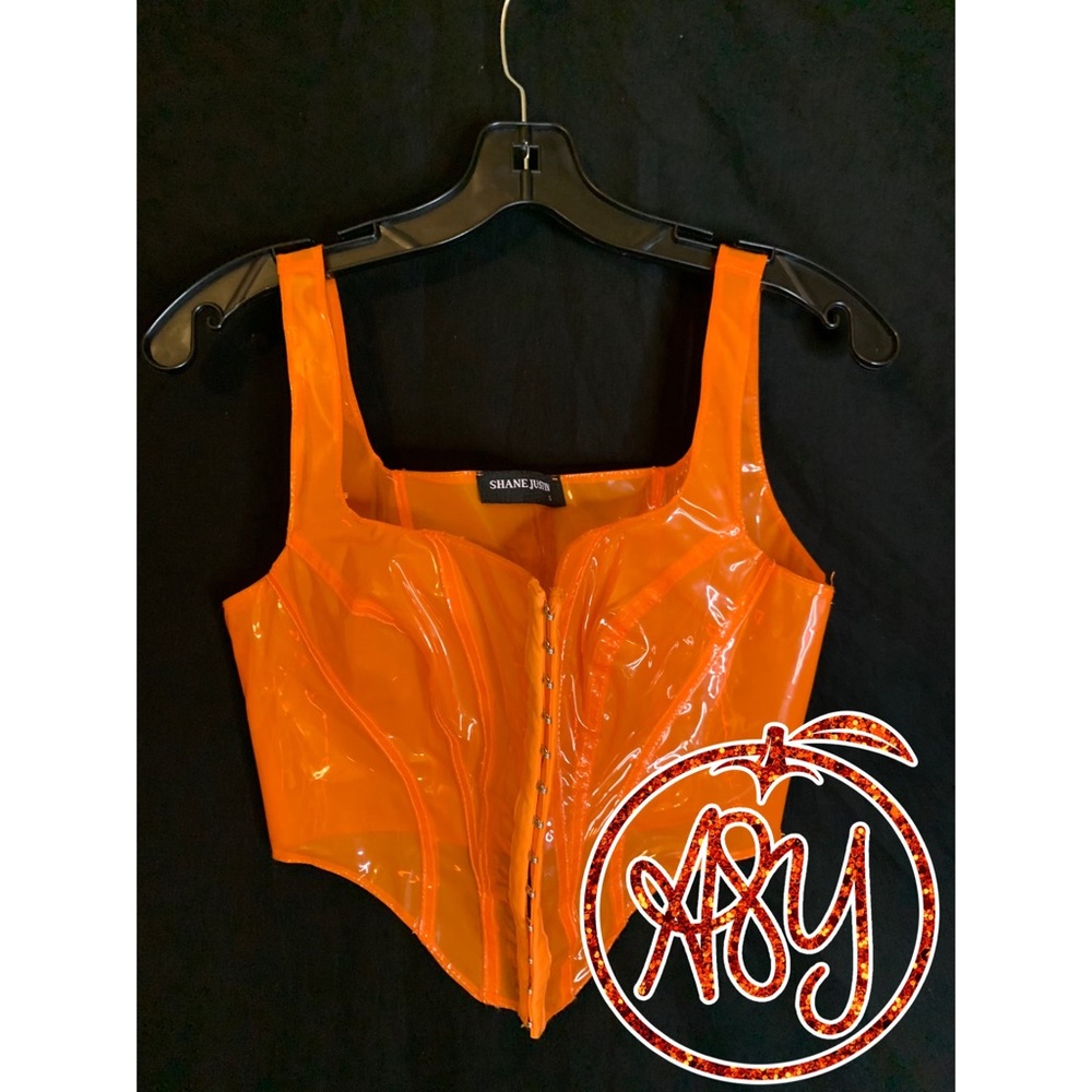 Shane Justin Vinyl Corset Top